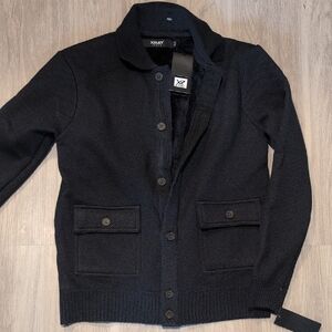 Men's Classic Black Knit Jacket